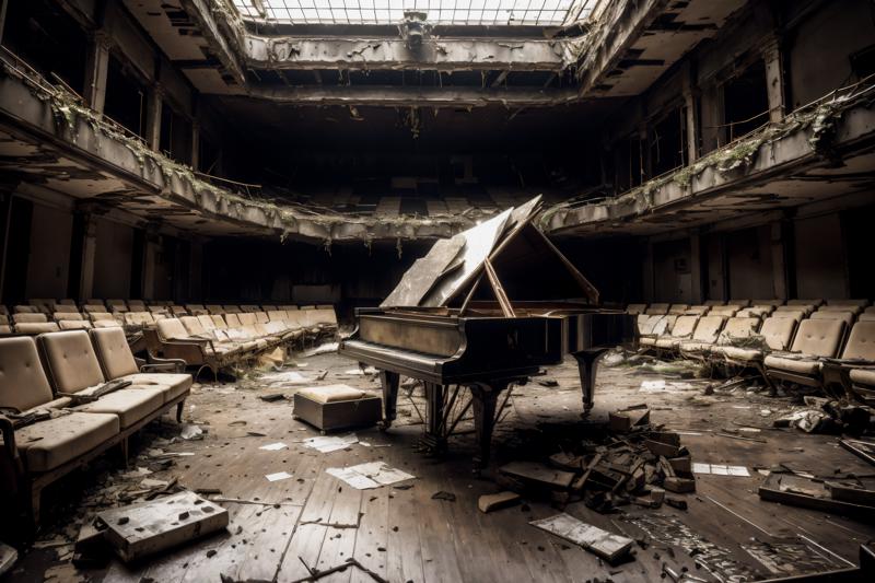 00154-8k realistic vray HDR  6000K in a post-apocalyptic concert hall dusty grand piano empty seats broken chandelier scatter 2023-07-20-0000.png